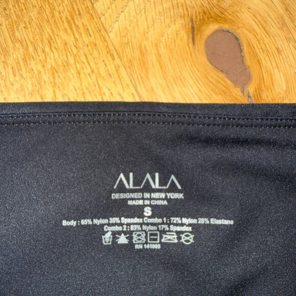 Alala Sports Bra & Leggings Set Aprhrodite Size S Black Gold - Picture 3 of 7